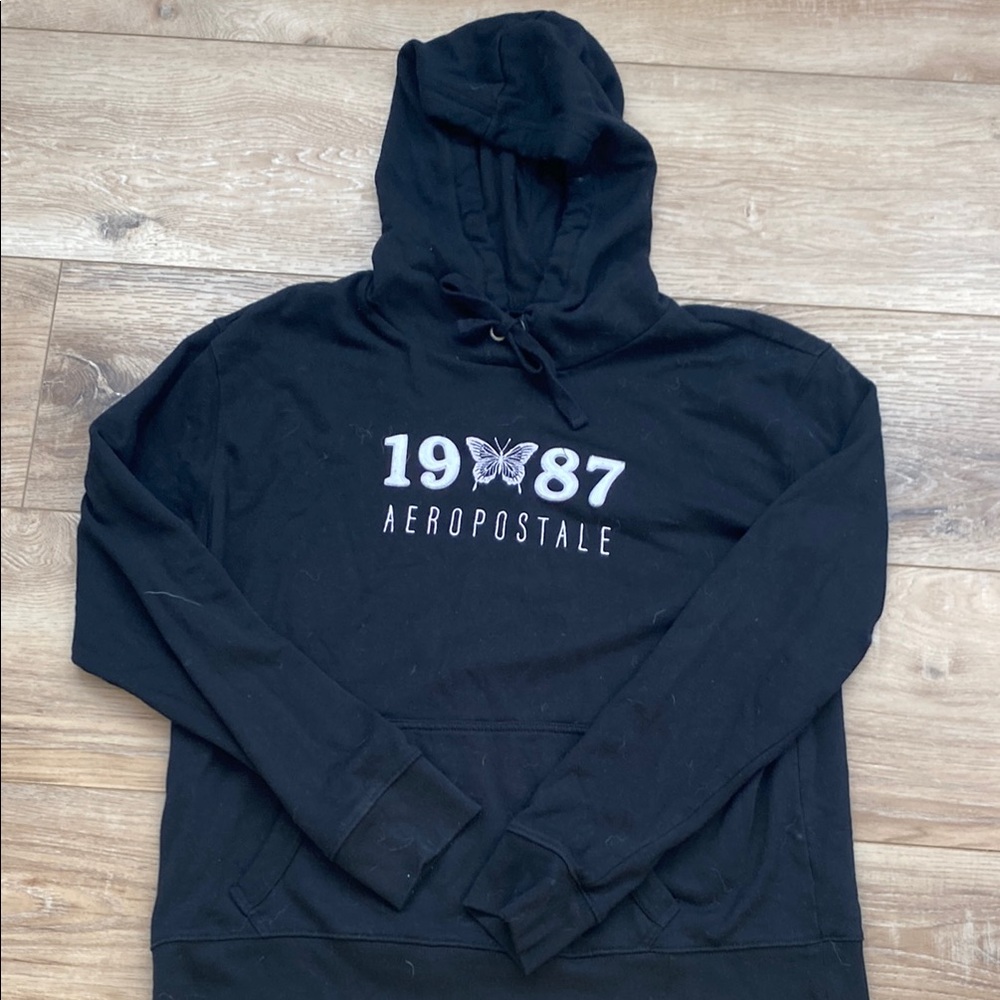 Aeropostale Black Sweatshirt Hoodie Casual Wear